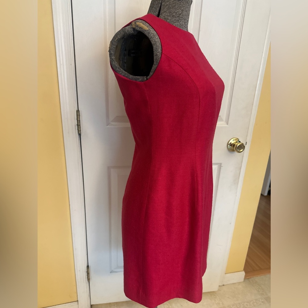 80s Doncaster fushia pink silk shift dress 10